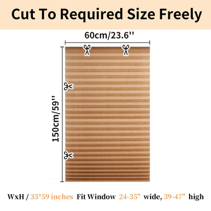 1Pc Shades Self-adhesive Half/Full Windows Nonwoven Folding Curtain Bathroom Balcony Living Room Balcony Curtains Pleated Blinds