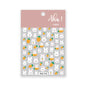 White Bloom Translucent Hollow Butterfly Heart Nail Sticker Press on Nails Decals Hollow Heart Star Moon Shape Sticker Sliders