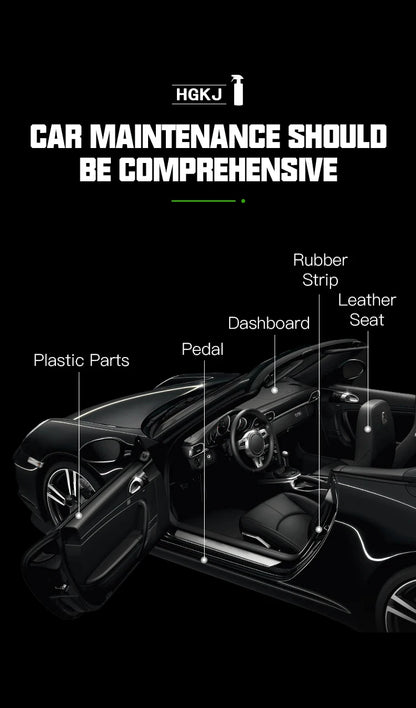 Car Plastic Leather Restorer Spray Polish Cleaner Coating Agent  Back To Black More Gloss Car Cleaning Products S3