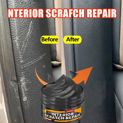 IFUBO 80G Black Car Interior Scratch Repair Wax Plastic Polish Restorer for Dashboard Door Panels Trunk Console
