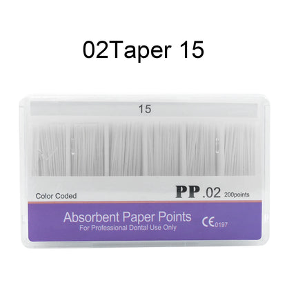 WELLCK 1 Box Dental Absorbent Paper Points Sterile Mixed Sizes 02 04 06 Taper 15-40# For Dentist Use Dentistry Materials