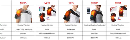 Electric Shoulder Heating Pad 3-Speed Vibration Muscle Relax Belt Thermal Massager Shoulder Neck Health Care Support Brace
