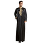 Muslim Men Clothing Kaftan Robes Long Sleeves Stand Collar Eid Thobe Kurta Arab Turkish Dress Dubai Islam Habit Ethnic Leisure