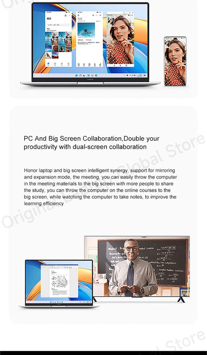 Honor Laptops X14/X16 2024 Riptide Edition R5 7640HS 16GB 512GB/1TB/2TB 60Hz IPS Screen 60Wh Ultra Large Battery Capacity Laptop