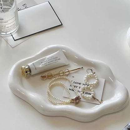 Creative Plastic Jewelry Tray Mini Cloud Shape Storage Plate Jewelry Display Plate Watches/Keys Storage