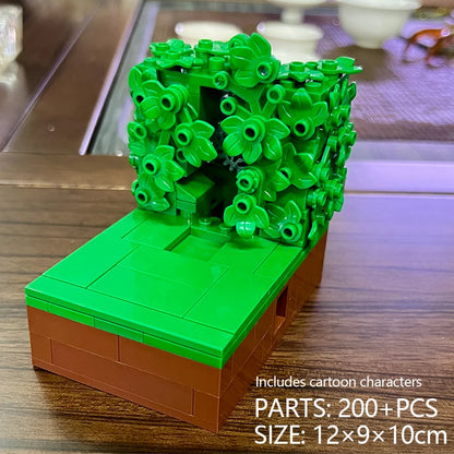MOC Building Blocks Hand-Cranked Train Track Building Blocks Model Train Building Blocks Assembled Boys and Girls Toys Ornaments