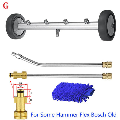 Undercarriage Cleaner Water Broom Car Chassis Wash For Karcher/Parkside/Black Decker Wash The Bottom Of The Car Washer Nozzles