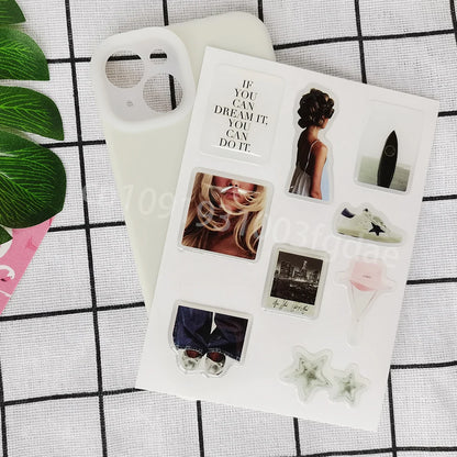 personal phone case dome epoxy sticker silicon resin ipad label popular decorative crystal gel logo jelly cute DlY glass shapes