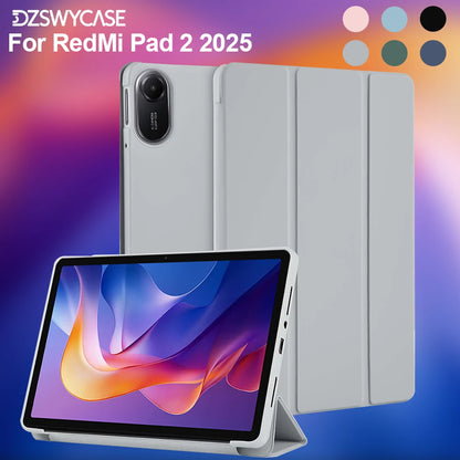 Silicone Case for Redmi Pad 2 2025 11 Inch, Lightweight Protective Case with Stand Functio and Auto Sleep/Wake Function
