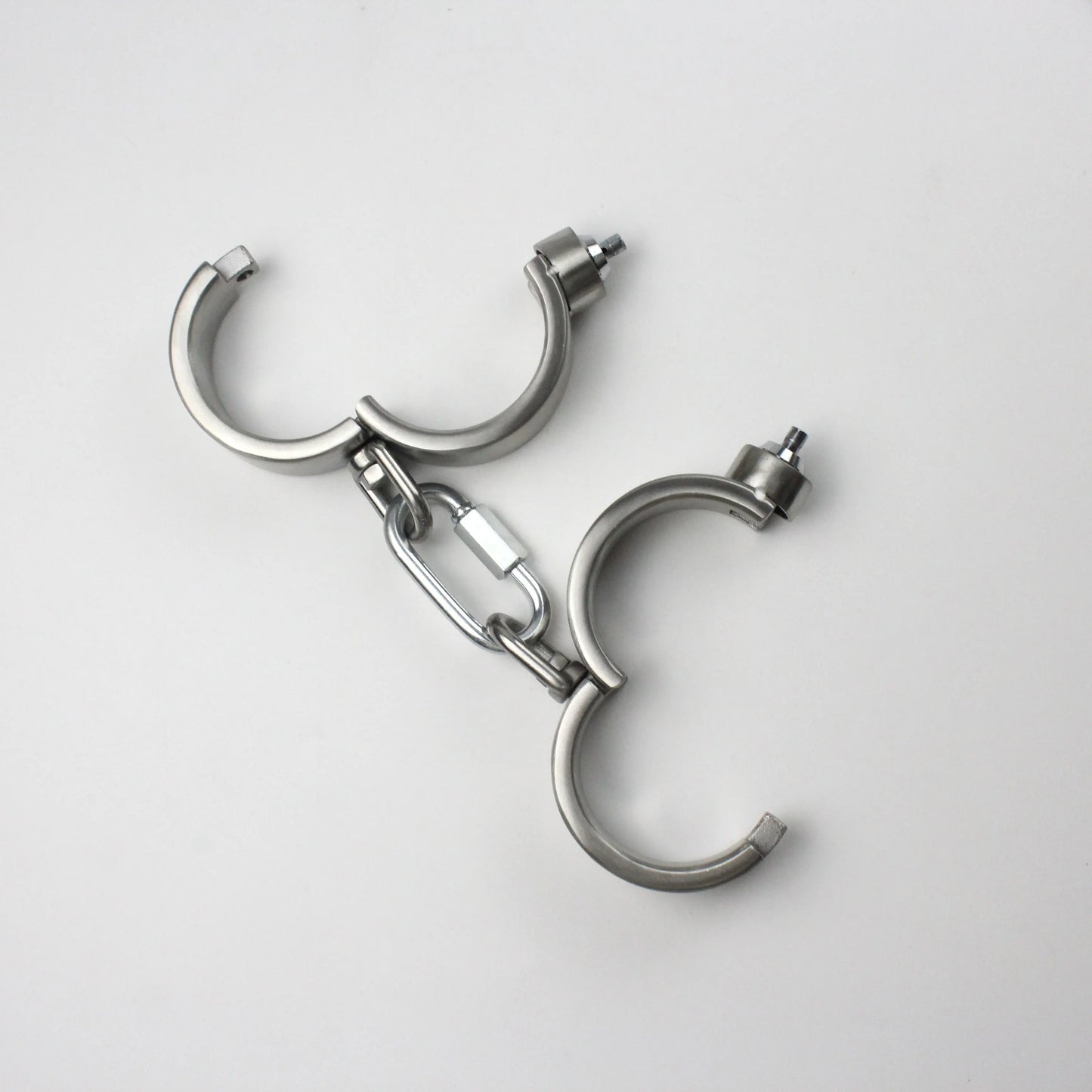Heavy Duty Stainless Steel Handcuffs Ankle Cuffs Neck Collar Press Lock BDSM Restraints Bondage Adult Games Sex Toys for Couples