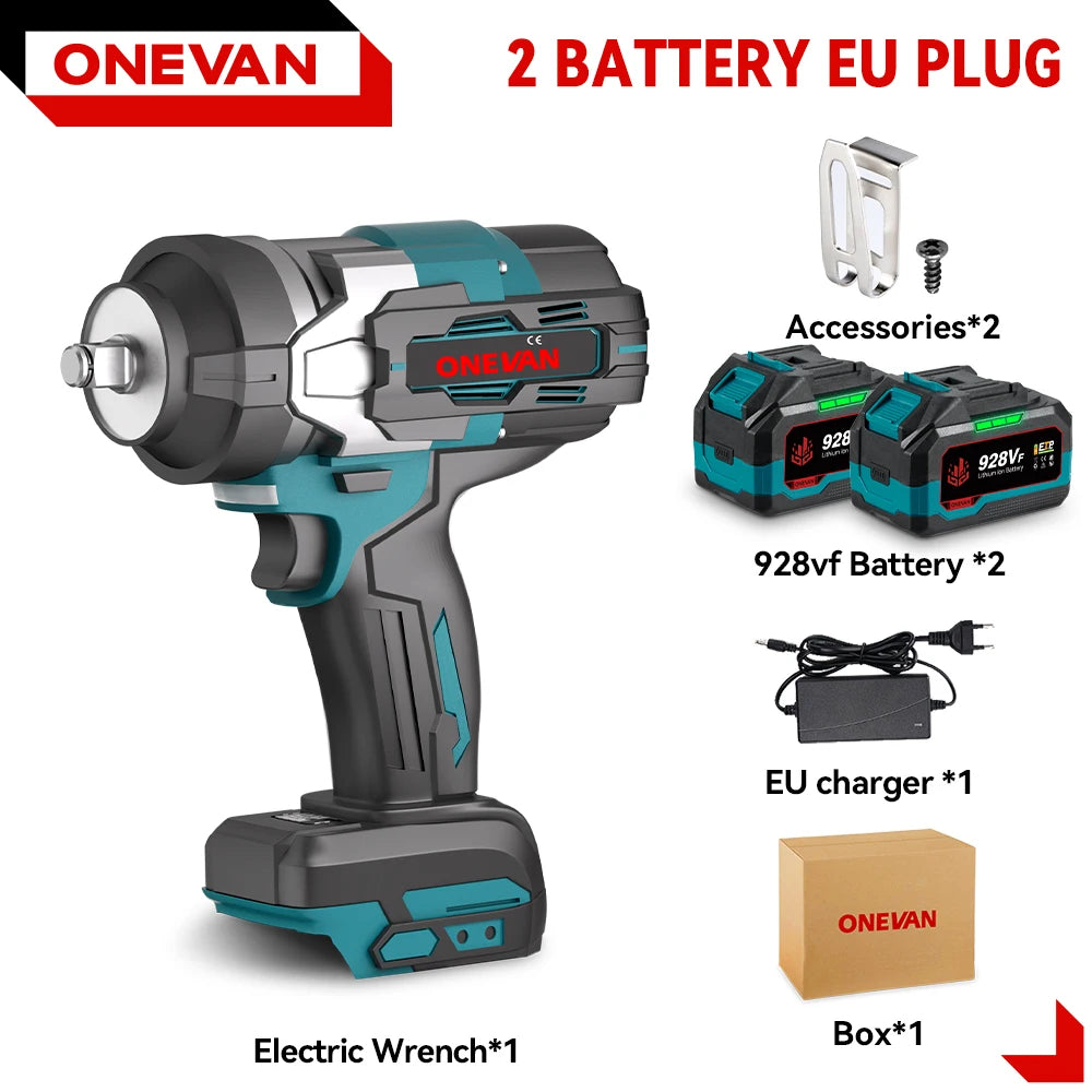 ONEVAN 2800N.M Brushless Cordless Electric Impact Wrench High Torque Screwdriver Drill Power Tool For Makita 18V Battery Pin