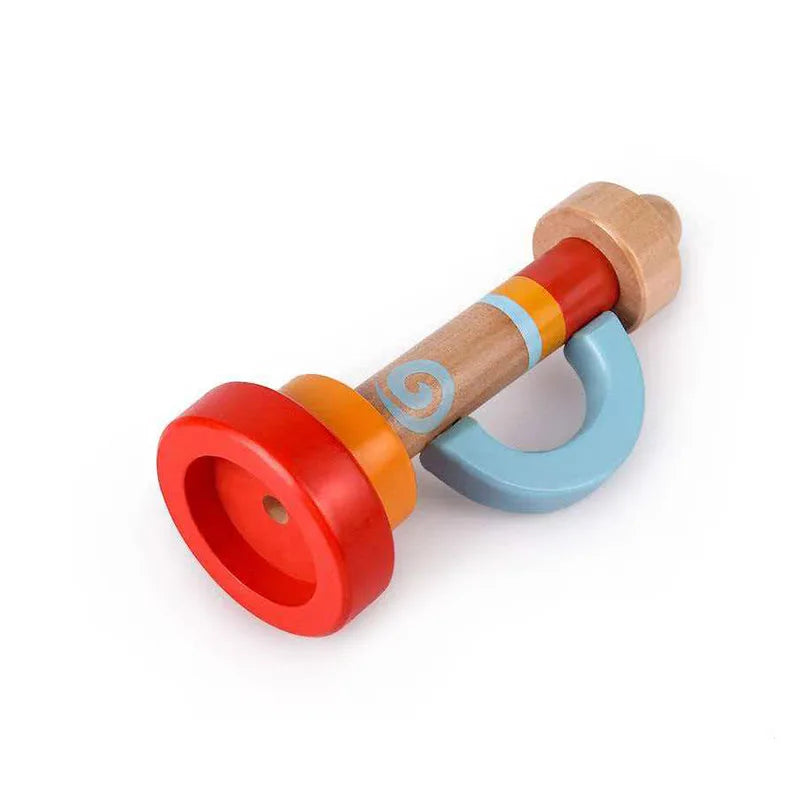Wooden Music Instruments for Kids Rhythm Maracas Castanet Flute Jingle Bells Harmonica Trumpet Fiesta Carnival Party Favors