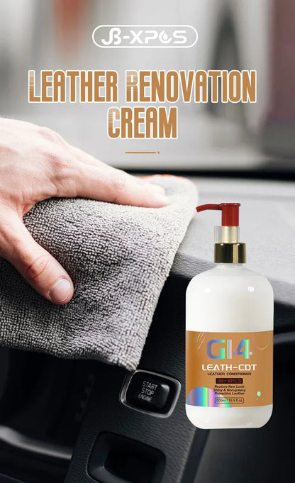 G14 Car Leather Conditioner Agent Restore New Look Protective Leather Clean Refresh Restoration Agent Black Shine Seal Brighten