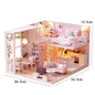 Doll House Kit 3D Wooden Mini DollHouse Assembly Building with Furniture Kit Toy For Birthday Gift 3D Puzzle Handmade Home Decor