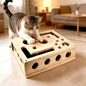 Cat Scratching Puzzle Toys, Wooden Set with 3 Bell Balls, for Indoor Cats To Scratch, Stimulate Intelligence, and Relieve Boredom.
