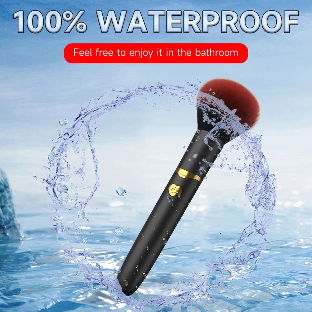 Portable Detachable Makeup Brush Adjustable Vibrator For Intimate Use Nipple G-Spot Clitoral StimulationTools For Adult Women