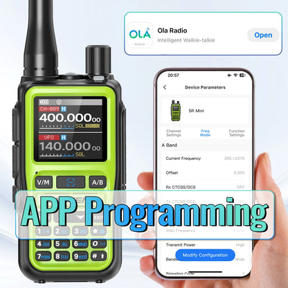 BAOFENG UV-5R Mini Walkie Talkie Air Band Bluetooth Programming Wireless Copy Frequency 999CH Full Band Long Range Two Way Radio
