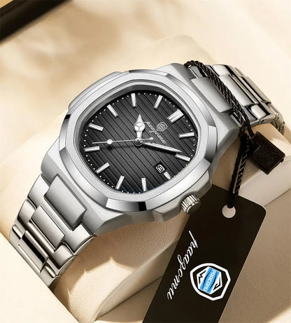 2026 New For Men Fashion Brand Male Watch Waterproof Luminous Stainless Steel Watches  Date Week Casual Quartz Men's Clock Reloj