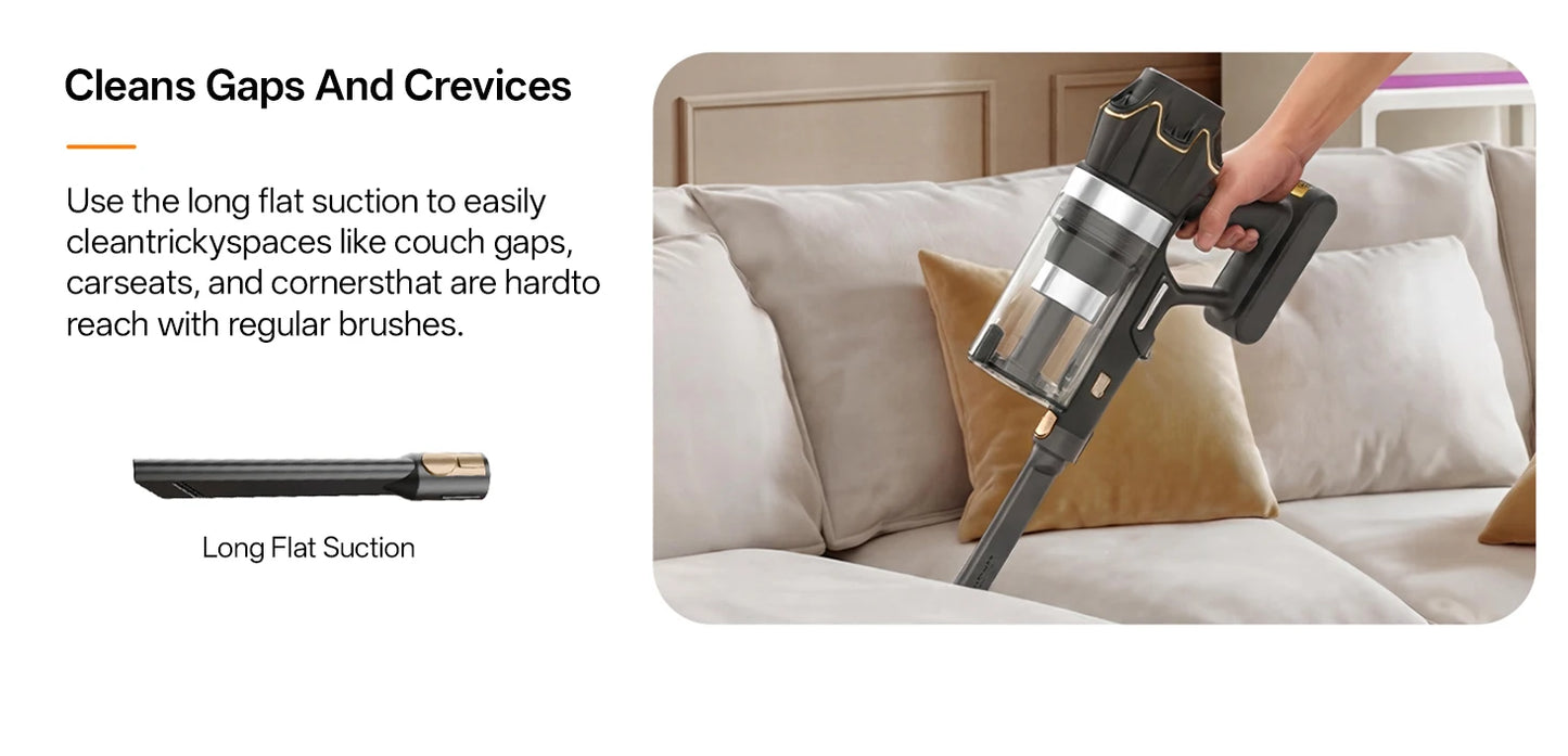 COTIAR Cordless Vacuum Cleaner V30 PRO 800W Powerful 75kPa Suction 95 Mins Runtime Handheld Home Appliance Portable Removable Battery