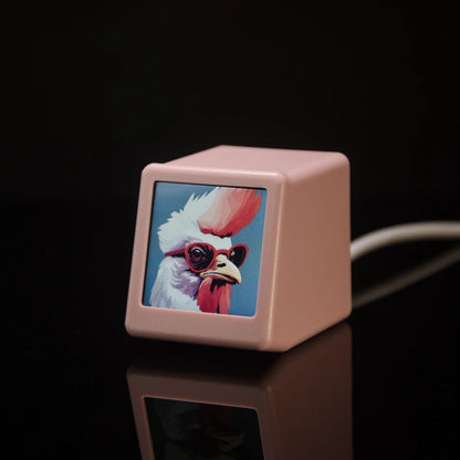 MINI Size Smart WIFI Weather Forecast Station Clock for Gaming Desktop Decoration. DIY Cute GIF Animations and Electronic Album