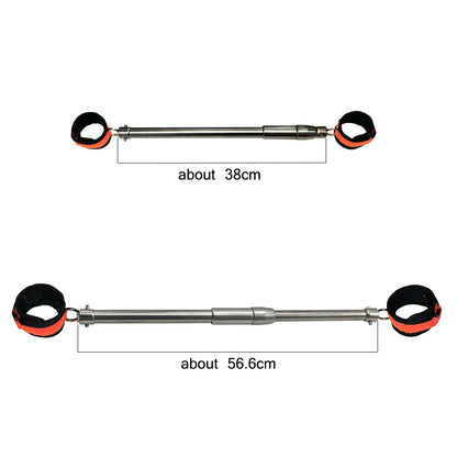 Stainless Steel Open Leg Rod for Sex Slave Cosplay Anklecuff Open Leg Restraint BDSM Bondage Adjustable Sex Toy