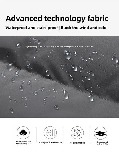American fashion brand down jacket men's winter new solid color warm hooded bread suit cotton jacket thickened loose jacket