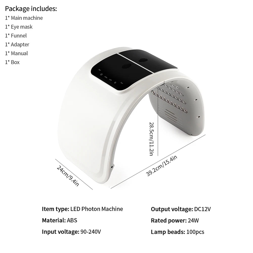 7 Colors LED Photon Machine With Nano Spray Skin Moisturizing Face&Body Mask Salon SPA Home Use Skin Rejuvenation Acne Skin Care