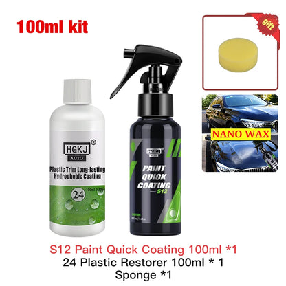 Plastic Restore Revitalizer Plastic Renovator Longlasting Coating For Car Rubbers Refurbish Clean Gloss Black Shine HGKJ 24