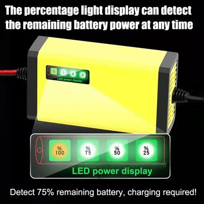 Car Battery Charger 12V 2A 220V Power Puls Repair Charger Wet Dry Lead Acid Battery LED Display Moto Truck Battery Charger
