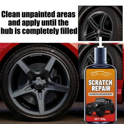 NEW Wheel Scratch Repair Wheel Touch-Up Kit Car DIY Alloy Wheel Repair Adhesive Kit General Purpose Black Paint Fix Tool