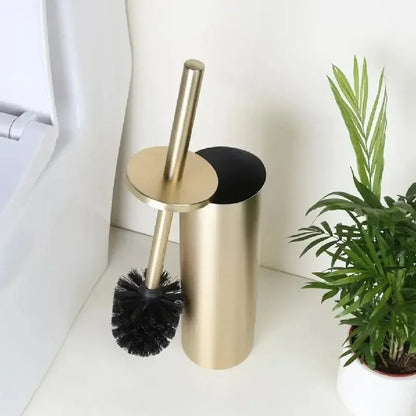 304 Stainless Steel Wall Mounted Bathroom Scrubber, Odor Proof Hanging Toilet Bowl Cleaning Brush with Holder