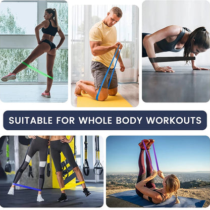 5Pcs Resistance Band Set for Men and Women 5 Elastic Bands with Different Resistance Levels for Long Workouts In The Home & Gym