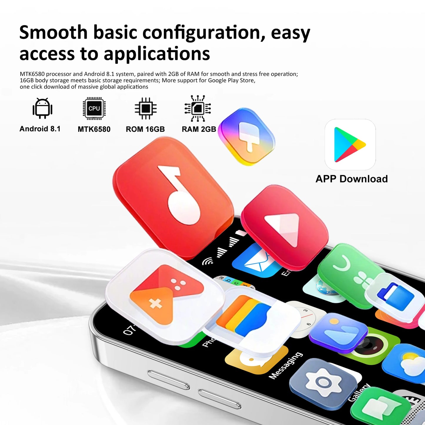 SERVO 18SE MINI Small Android Smartphone 3G WCDMA Dual SIM Card 2GB+16GB Play Store Wi-Fi Face Unlock 3.0 inch Mini Smart Phones