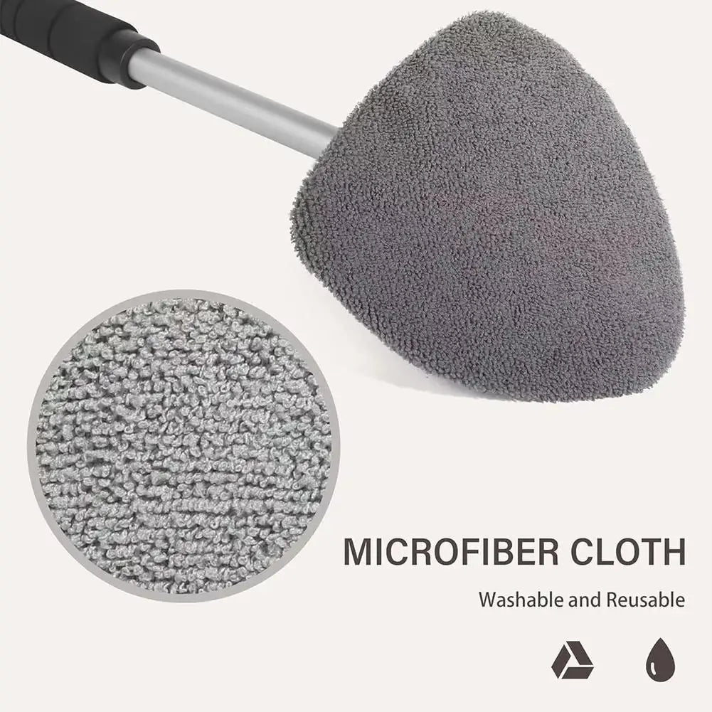 Telescopic Car Window Windshield Cleaning Brush Set Microfiber Window Glass Cleaner Car Window Cleaner Scraping Mist Eliminator