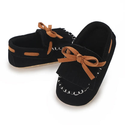 HAIZHIW 0-18M Baptism Newborn Baby Prewalker Girls Boys Casual Shoes Leather Non-Slip Soft-Sole Infant Toddler First Walkers