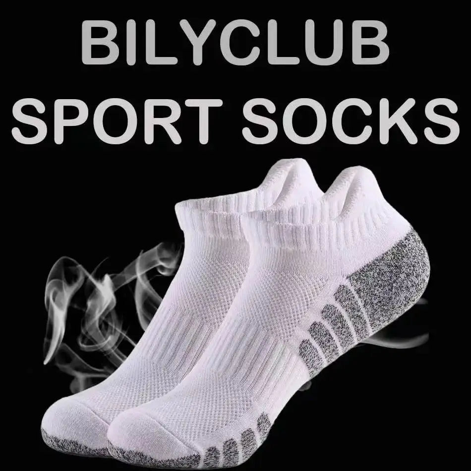 3 Pairs Professional Running Sports Fitness Ankle Socks Men's Towel Socks Outdoor Sports Short Socks Men And Women Socks GIFRS