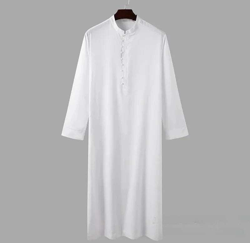 Men's2026 Loose Standing Collar Muslim Robes New Ethnic Round Collar Hui Robes Arab Middle East Men's Clothing Men Vintage Top