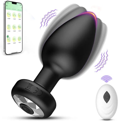 APP Wireless Butt Vibrator for Men Anal Plug Female Control Vagina Stimulator Remote Prostate Massager Adult Sex Toys Women Gay