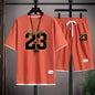 The 2025 summer new men's set features street fashion casual comfort softness breathability and 3D digital pattern printing