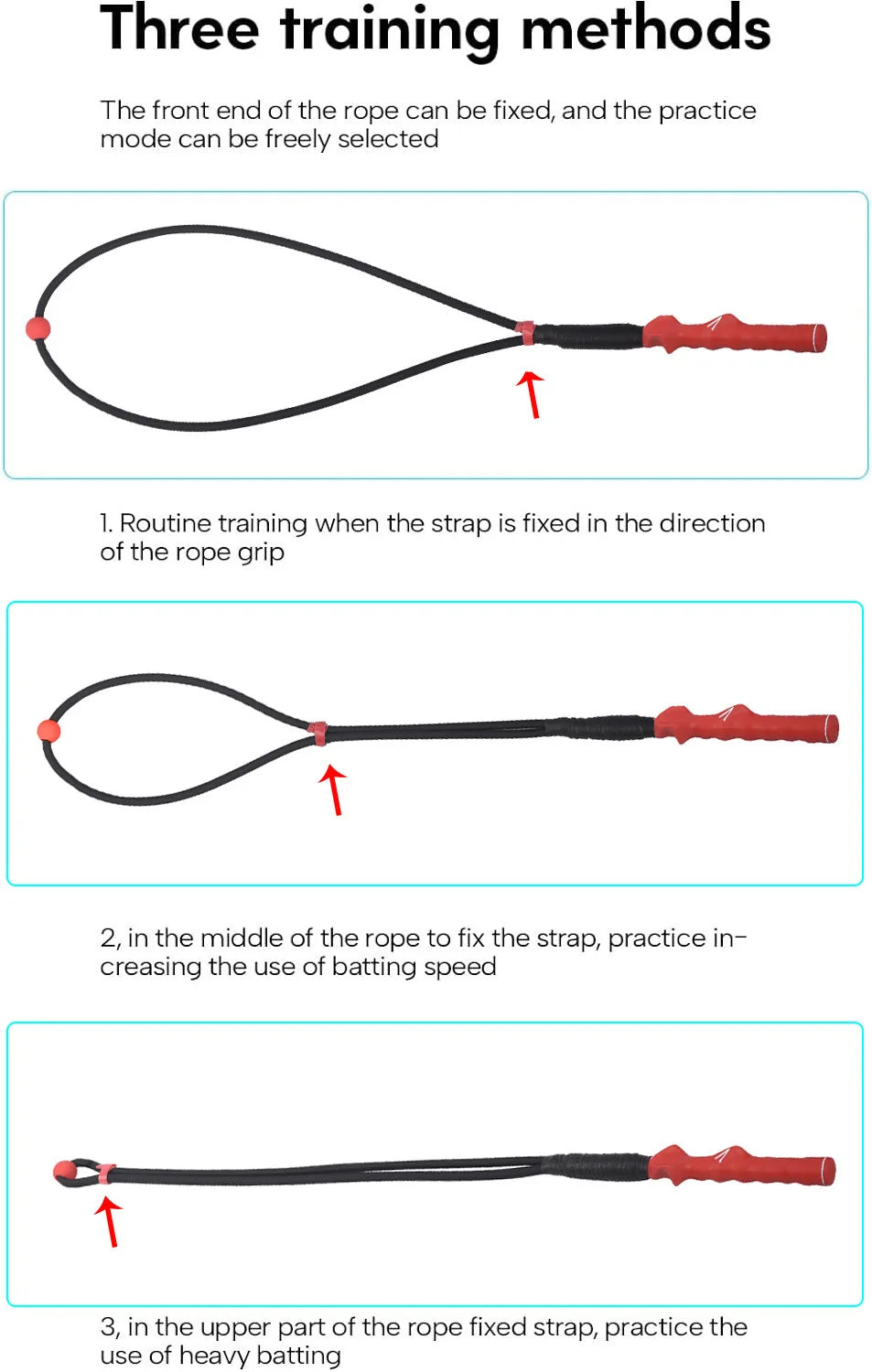 Golf Swing Practice Rope With Training Grip Indoor Golf Training Aid Exercise Rope Golf Practice Swing Trainer Golf Accessory