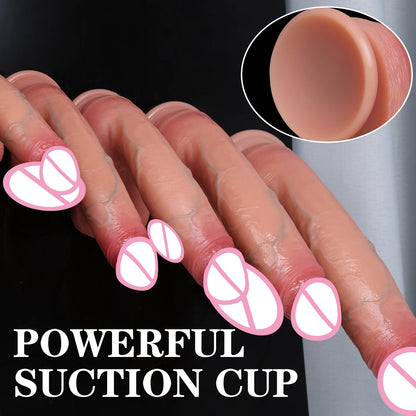 Soft Dildo Realistic Skin Penis Cheap Double Silicone Dildos Suction Cup Thick Dick Anal Sex Toys Men Women Gay Strapon Cock