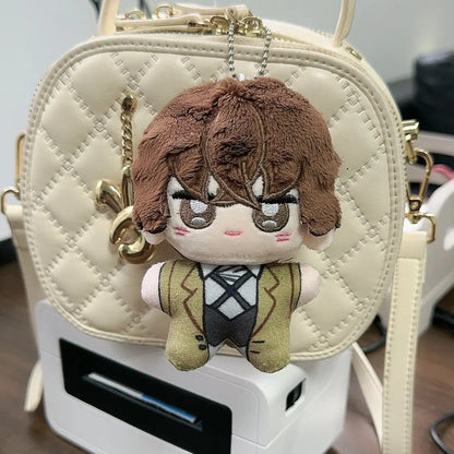 Anime Bungou Stray Dogs Plush Keychain Dazai Osamu Nakahara Chuuya Soft Stuffed Toys Birthday Gift 10cm