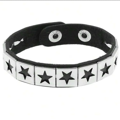 Vintage Leather Bracelets Punk Row Cuspidal Spikes Rivet Stud Wide Cuff PU Leather Punk Gothic Rock Unisex goth accessories