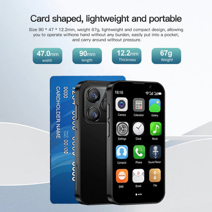 SERVO 16SE Mini Android Smartphone Dual SIM Standby 16GB ROM Play Store Wifi GPS Face Unlock 3G WCDMA 3.0" Small Smart Cellphone