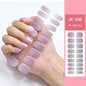 16/18/20Tips Semi-Cured Gel Nail Strips Adhesive Full Cover Stickers for Nails UV Lamp Need Press On Nails Fashion Manicure