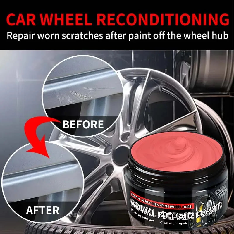 LOORSAN 80g Car Wheel Hub Repair Paste, Scratch Remover & Polishing Cream for Aluminum Alloy Rims, Trace-Free Restorer