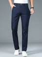 Bamboo Fiber Straight Business Pants Men Summer Clothes Fashion Classic Designer Breathable Casual Long Formal Trouser Male