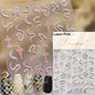5D Gold Stamped Silver Sun Stars Snake Nail Art Stickers Totems Reliefs Self Adhesive Dark Chinese Style Manicure Decals