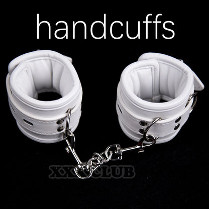 Puppy Play Soft and Comfortable Bondage Restraints Handcuffs Collar Wrist Ankle Cuffs for Fetish Erotic Adult Sex Games Couple