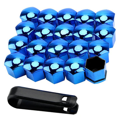 17mm/19mm/21mm 20Pcs Car Wheel Nut Caps Protection Covers Caps Auto Hub Screw Cover Black Car Tire Bolt Nut Cap Tyre Decoration